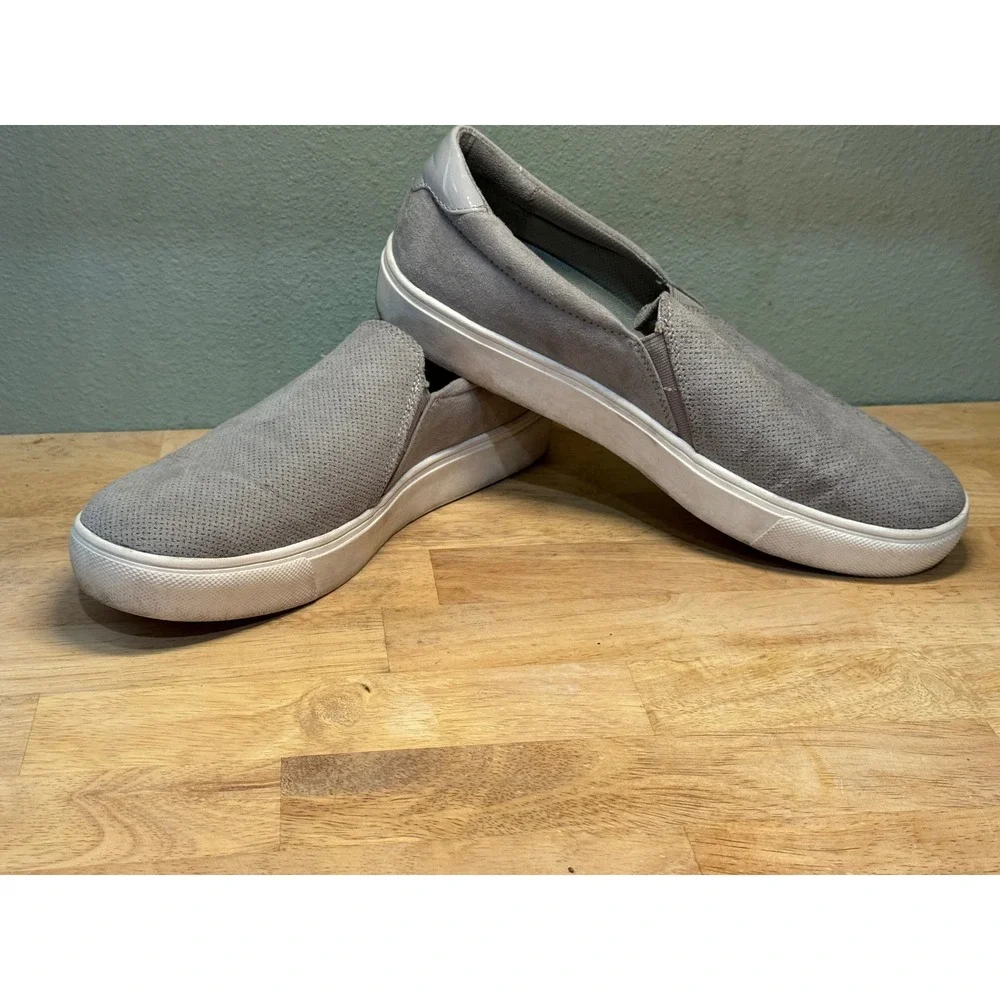 Dr. Scholls Madison Gray Perforated Slip On Sneakers Womens Shoes
